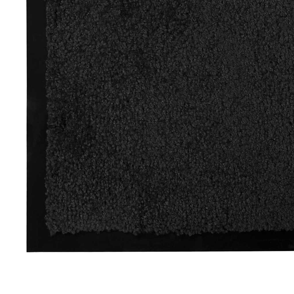 Dørmåtte Sort 60 x 80 x 1.2 cm Teddy Stof