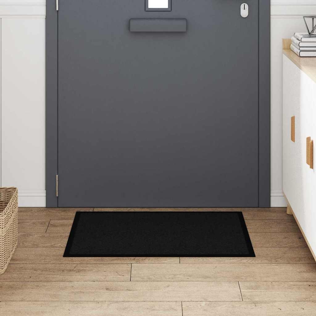 Dørmåtte Sort 60 x 80 x 1.2 cm Teddy Stof
