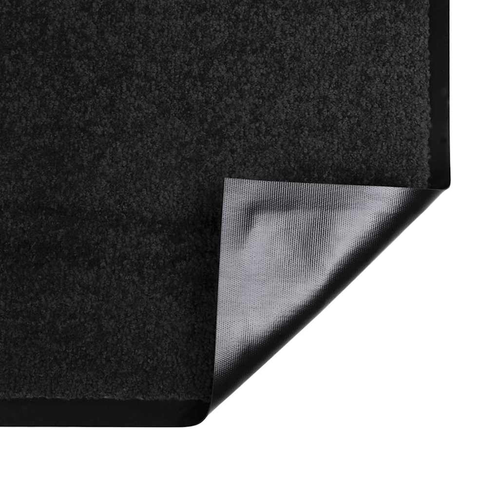 Dørmåtte Sort 80 x 120 x 1.2 cm Teddy Stof