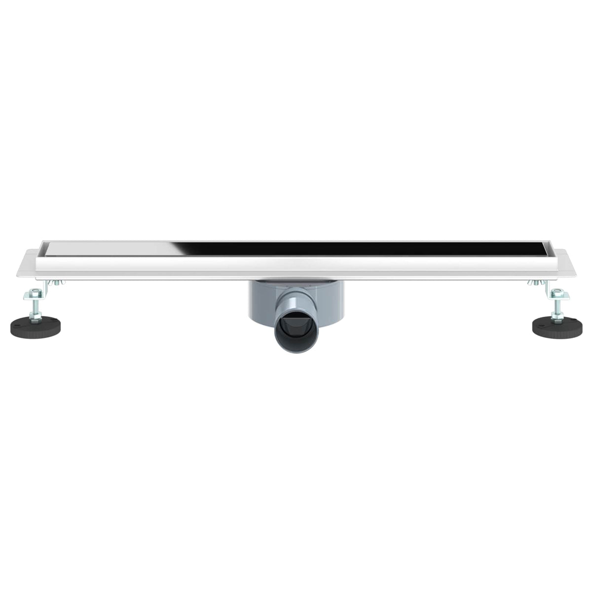 Bruseafløb Glasdæksel med 360° Siphon Sort 60 cm
