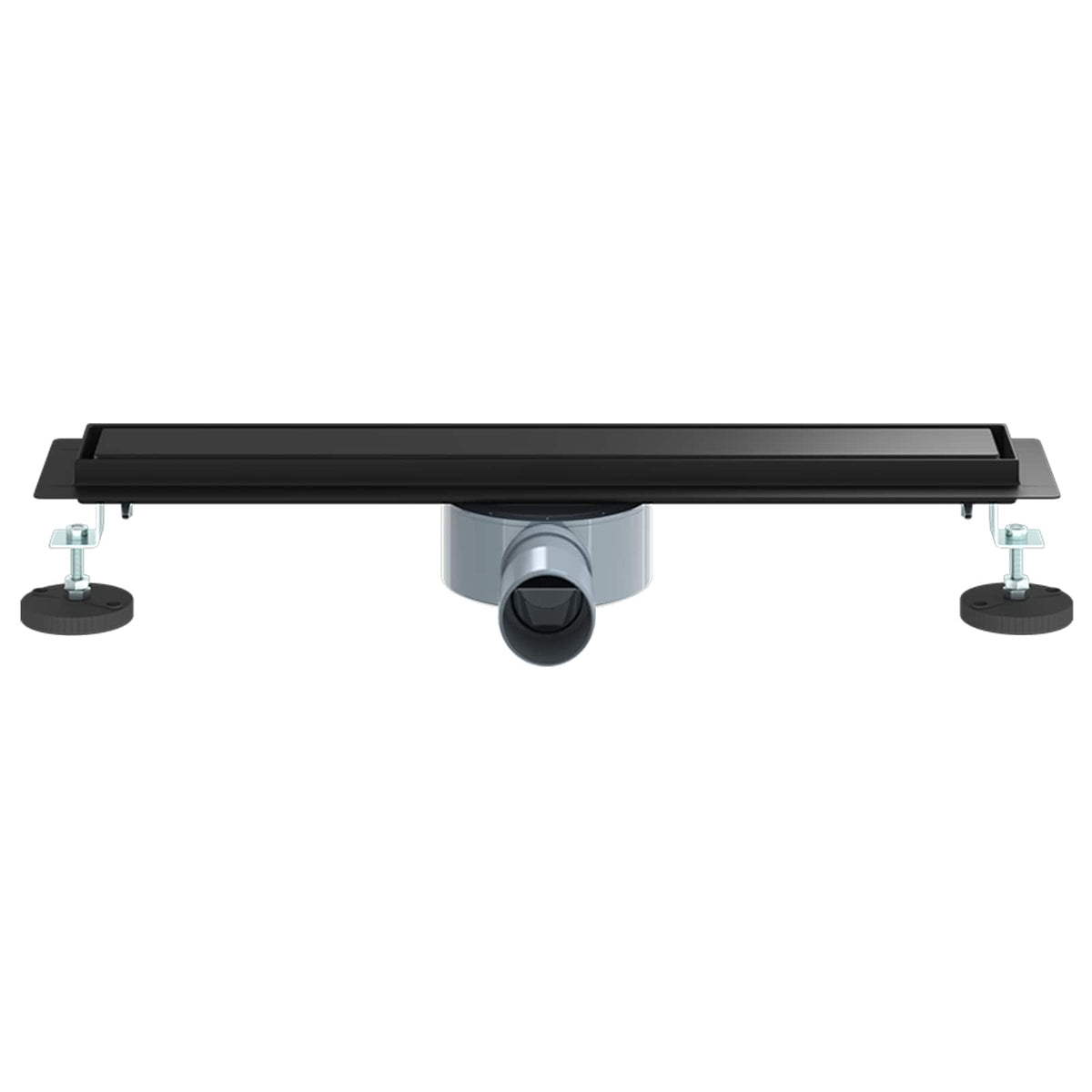 Bruserafløb 2-i-1 med 360° Siphon Sort 50 cm Rustfrit Stål 304