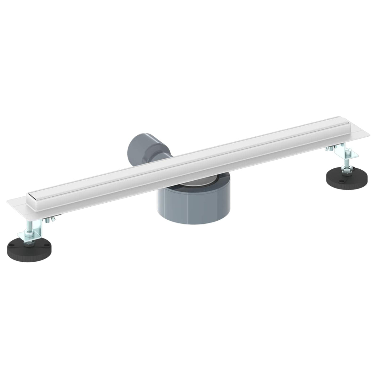 360° Bruserafløb med slank model Sølv 50 cm Rustfrit Stål 304