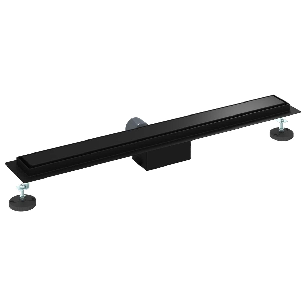 2 i 1 bruserafløb Sort 70 cm Rustfrit Stål 304