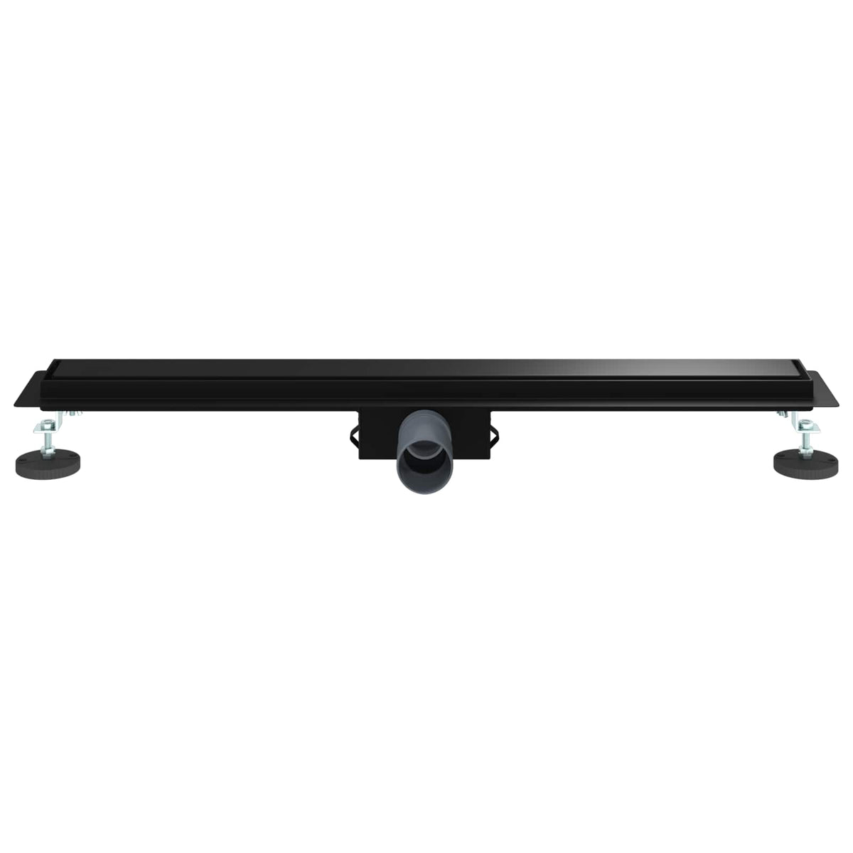 2 i 1 bruserafløb Sort 70 cm Rustfrit Stål 304