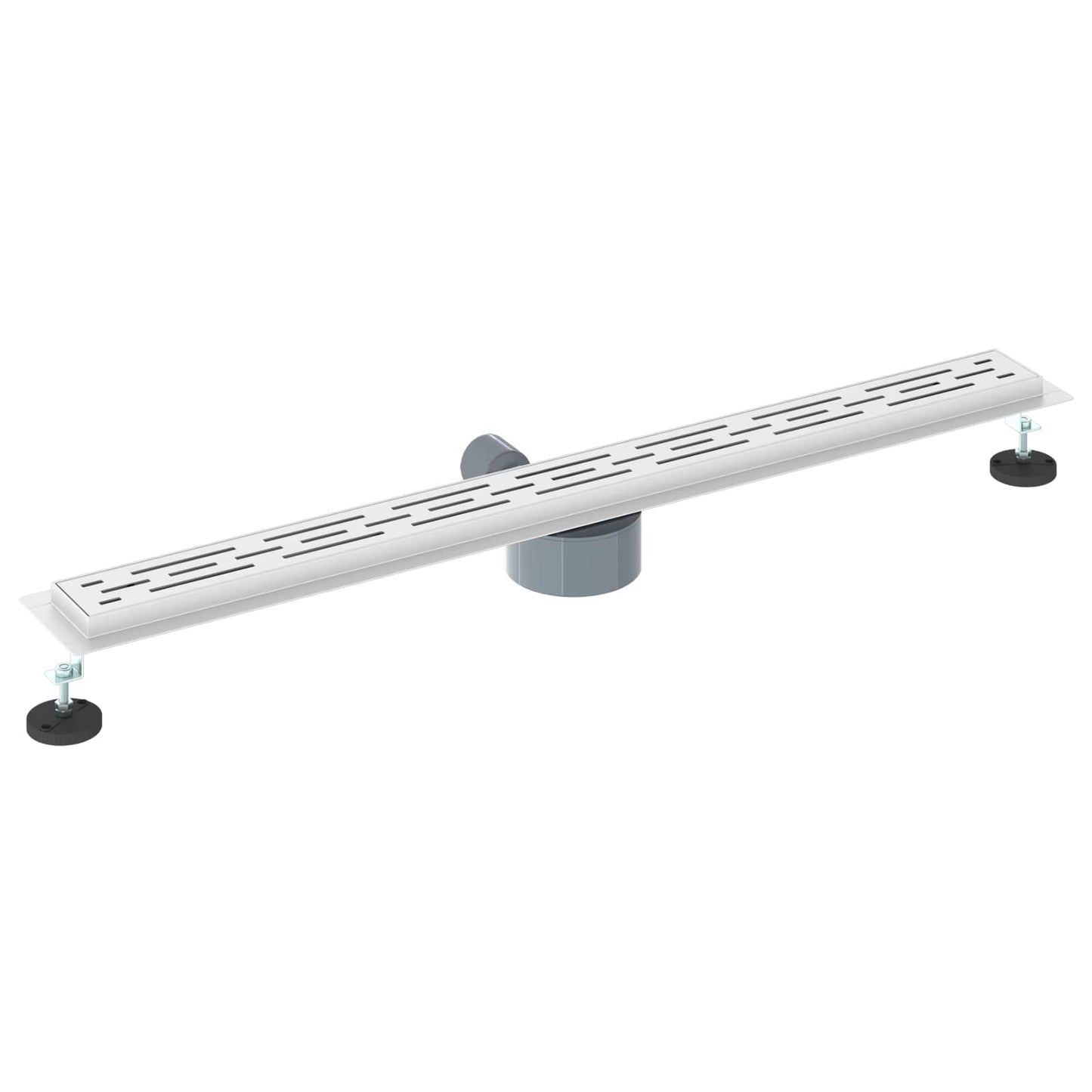 Bruseafløb Linje Design med 360° Siphon Sølv 90 cm