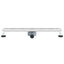 Bruseafløb Linje Design med 360° Siphon Sølv 70 cm