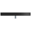 Bruserafløb 2-i-1 med 360° Siphon Sort 100 cm Rustfrit Stål 304