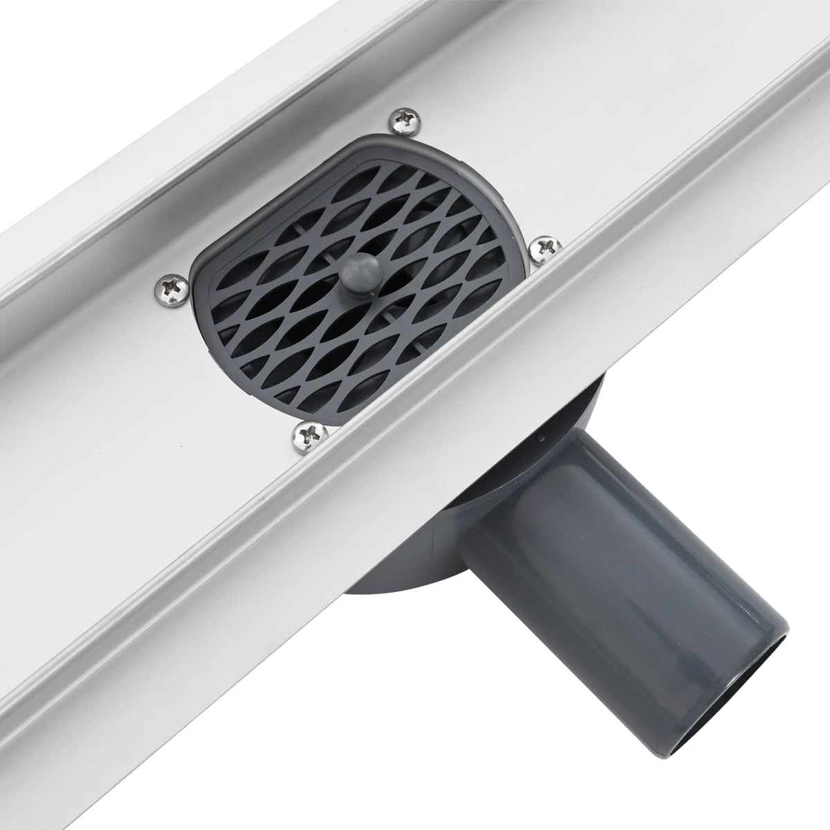 Bruserafløb 2-i-1 med 360° Siphon Sølv 54 x 11 x 9,5 cm