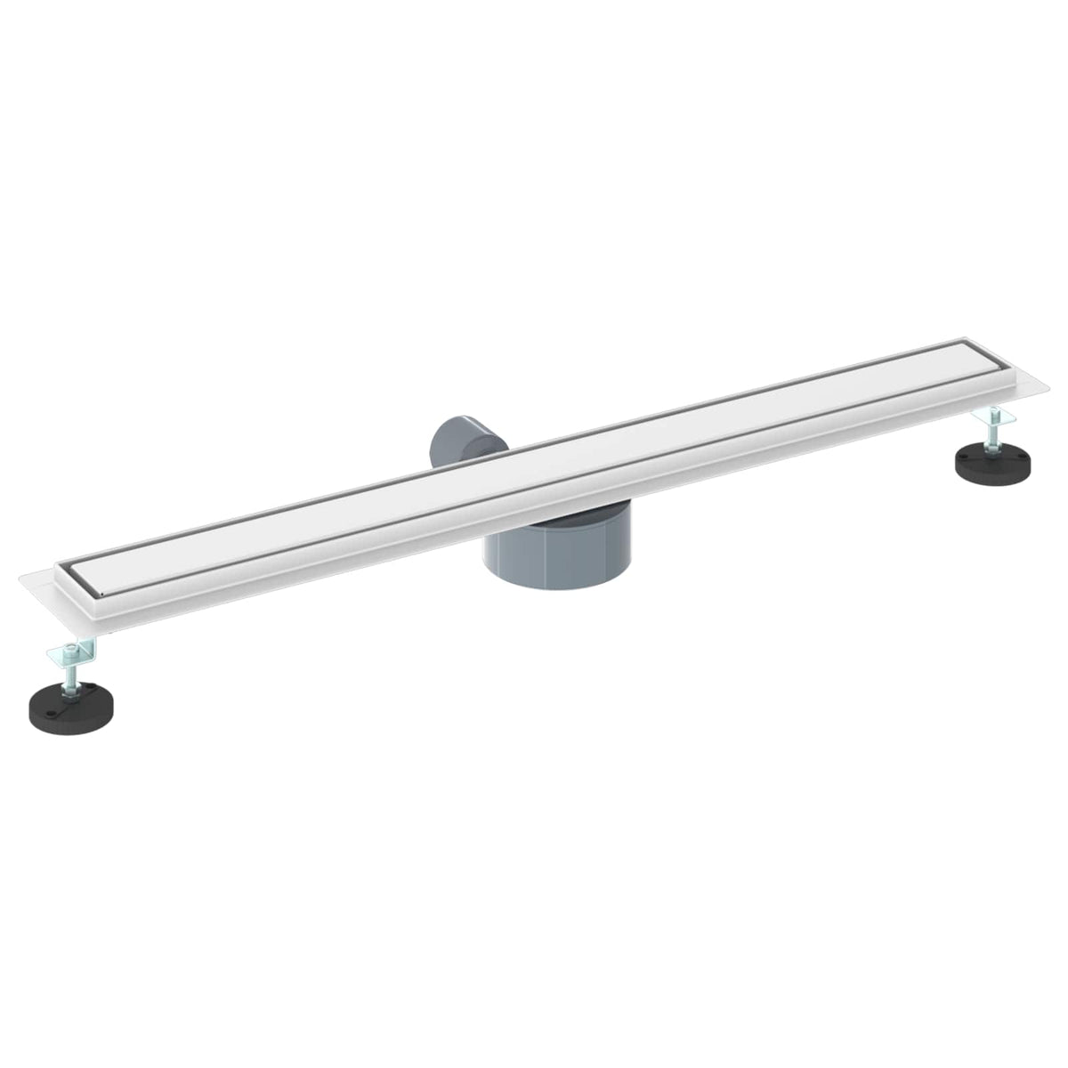 Bruserafløb 2-i-1 med 360° Siphon Sølv 80 cm Rustfrit Stål 304