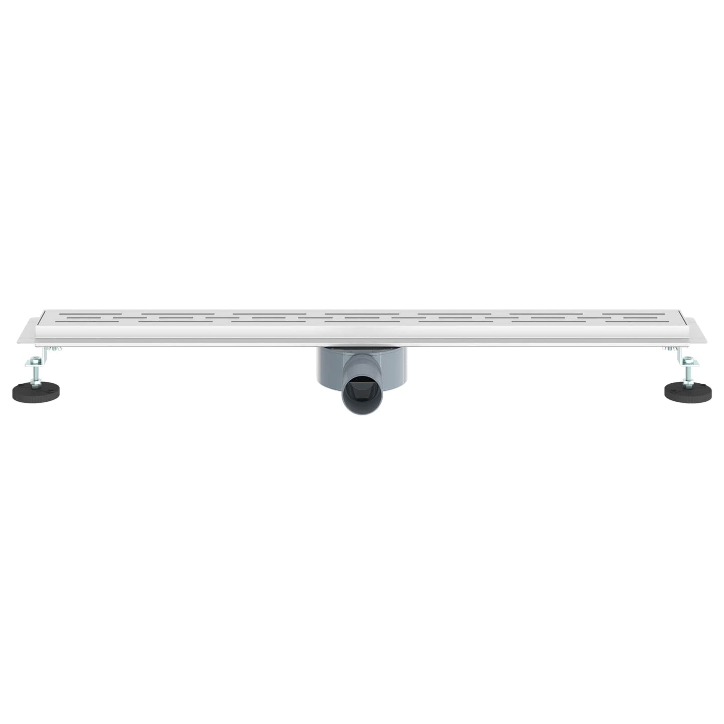 Bruseafløb Linje Design med 360° Siphon Sølv 80 cm