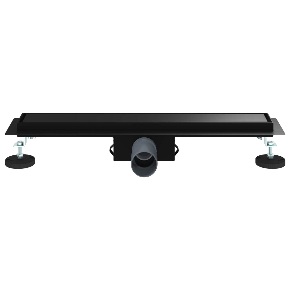 2 i 1 bruserafløb Sort 50 cm Rustfrit Stål 304