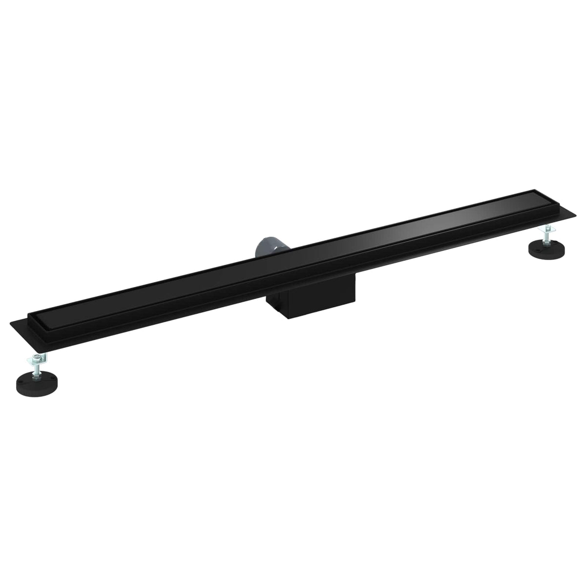 2 i 1 bruserafløb Sort 90 cm Rustfrit Stål 304
