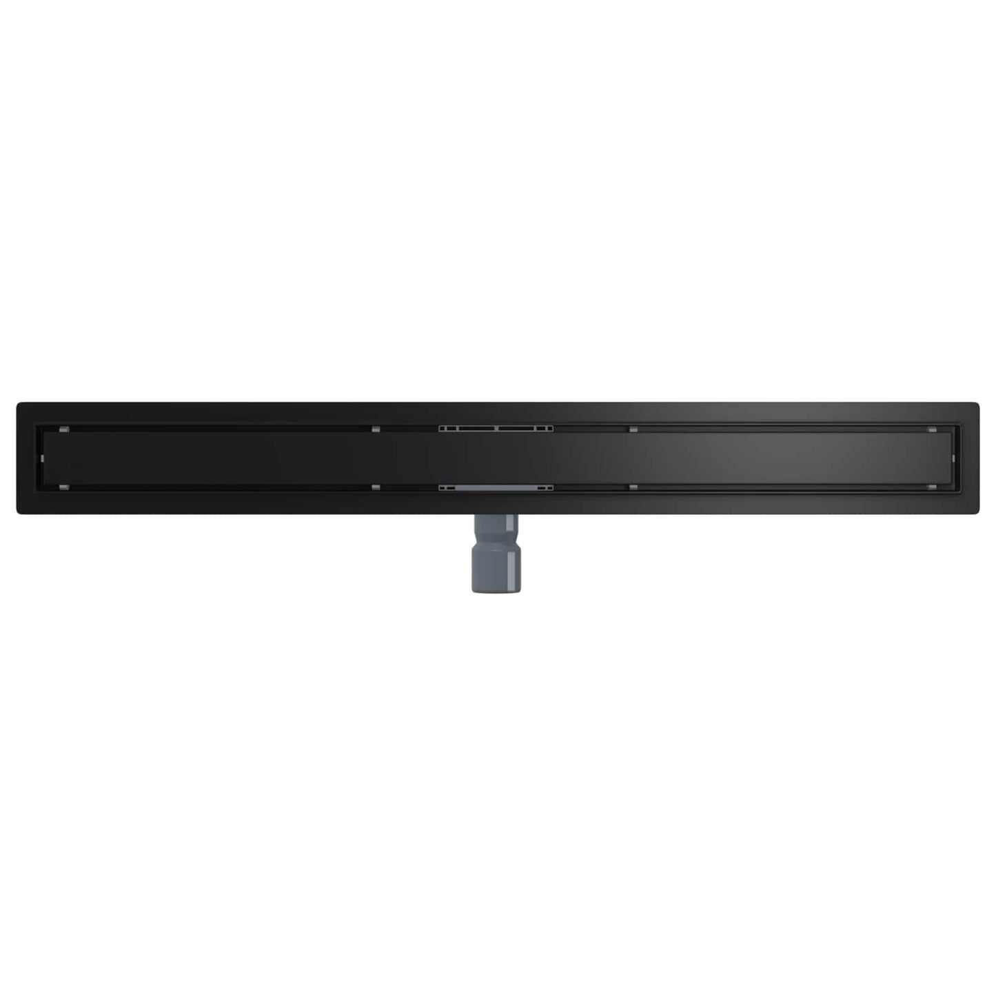 2 i 1 bruserafløb Sort 90 cm Rustfrit Stål 304