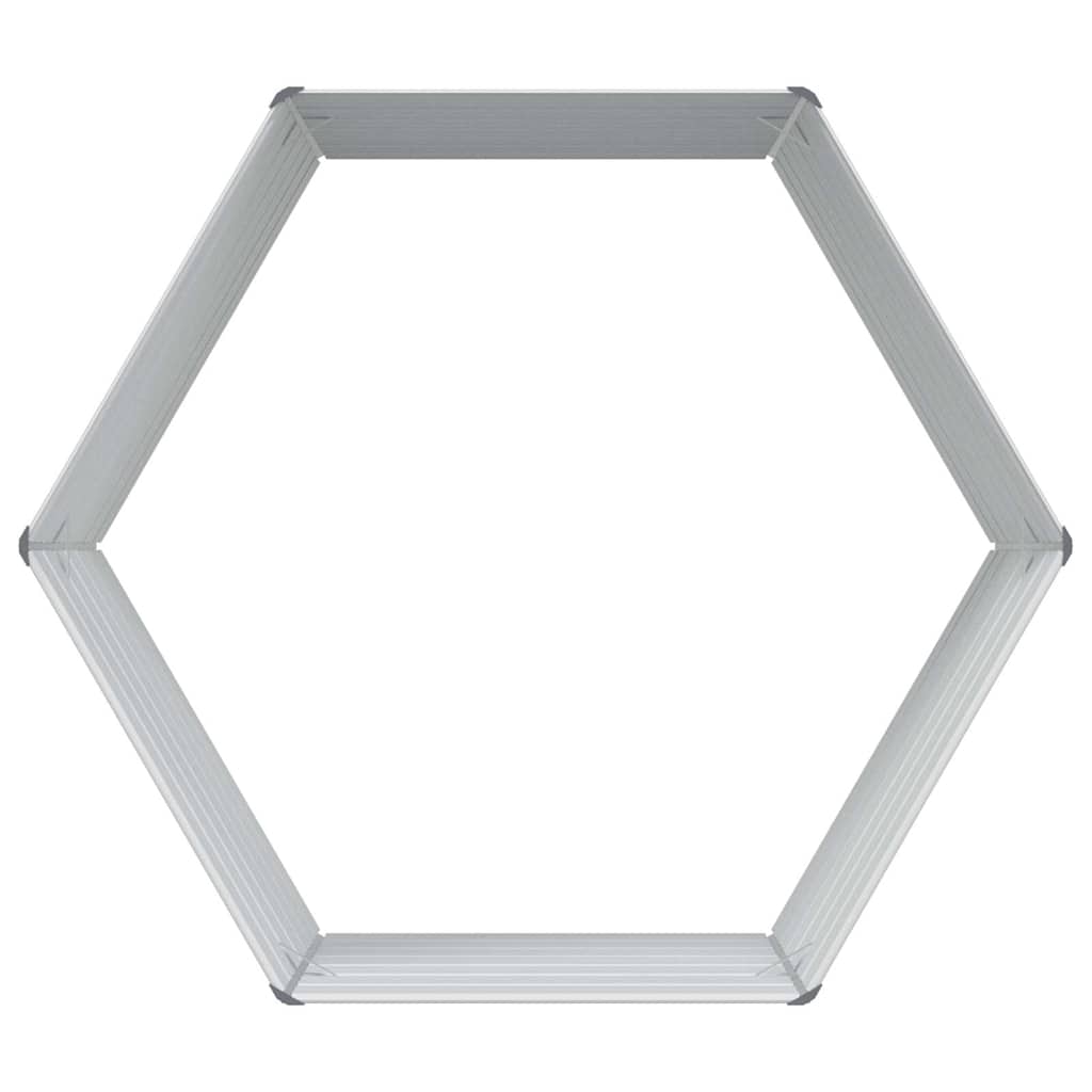 Hævet Havebed Lys Brun 129 x 129 x 77 cm Galvaniseret stål