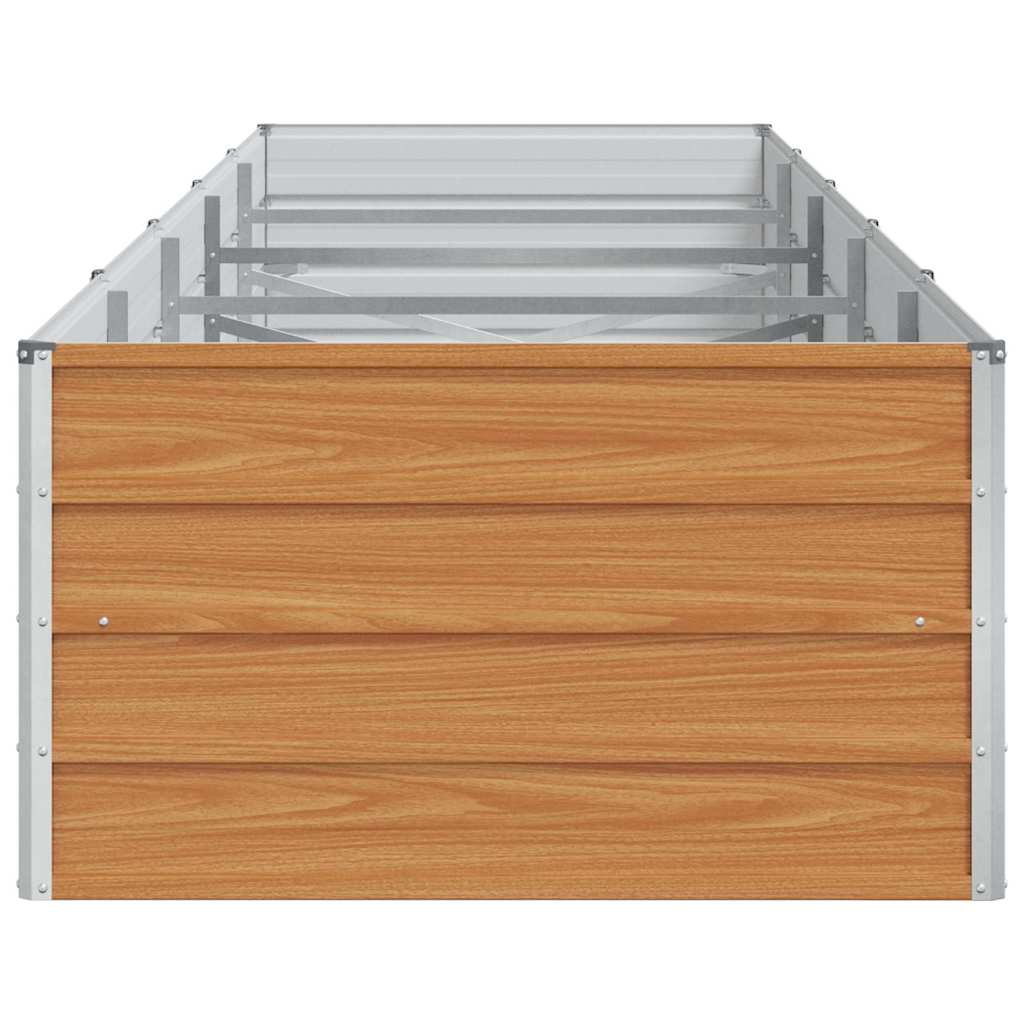 Højbed Lys Brun 400 x 80 x 45 cm Galvaniseret stål