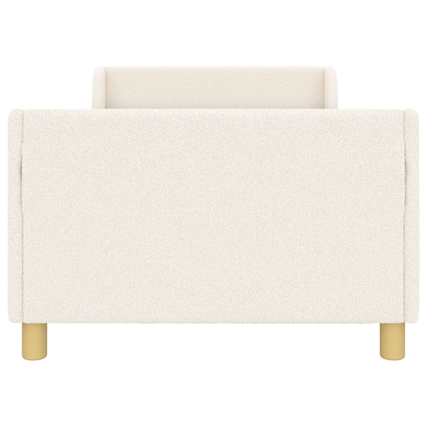 Børnesengestel med hovedgærde Cremefarvet 80 x 200 cm Bouclé