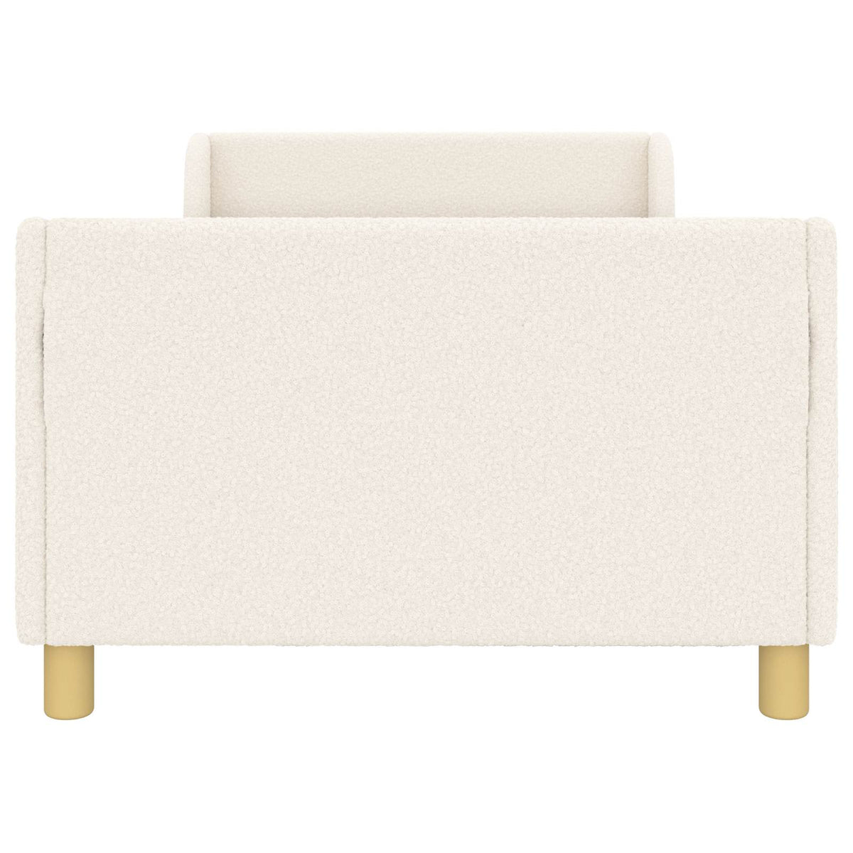 Børnesengestel med hovedgærde Cremefarvet 90 x 200 cm Bouclé