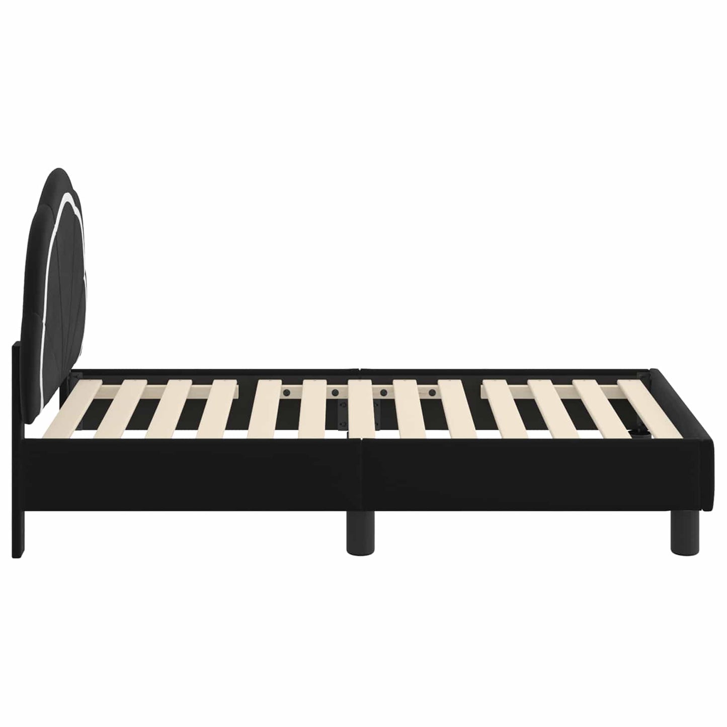 Sengestel til tumling med hovedgærde Sort 70 x 140 cm Fløjl