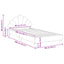 Børnesengestel med hovedgærde Politi blå 80 x 200 cm Fløjl