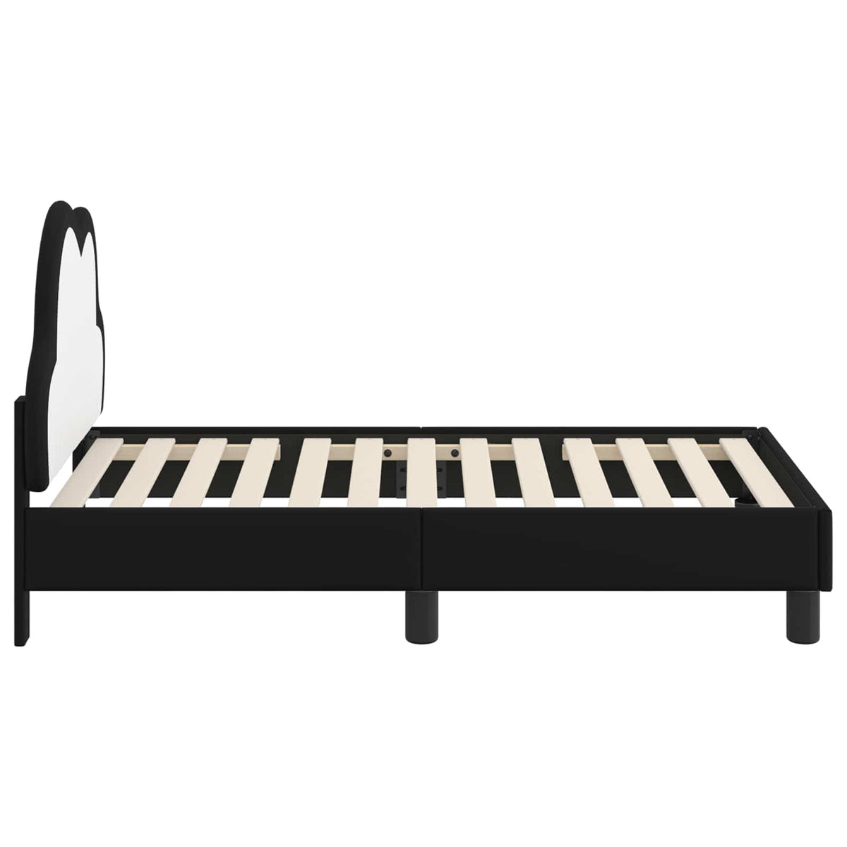 Sengestel til tumling med hovedgærde Sort 70 x 140 cm PU