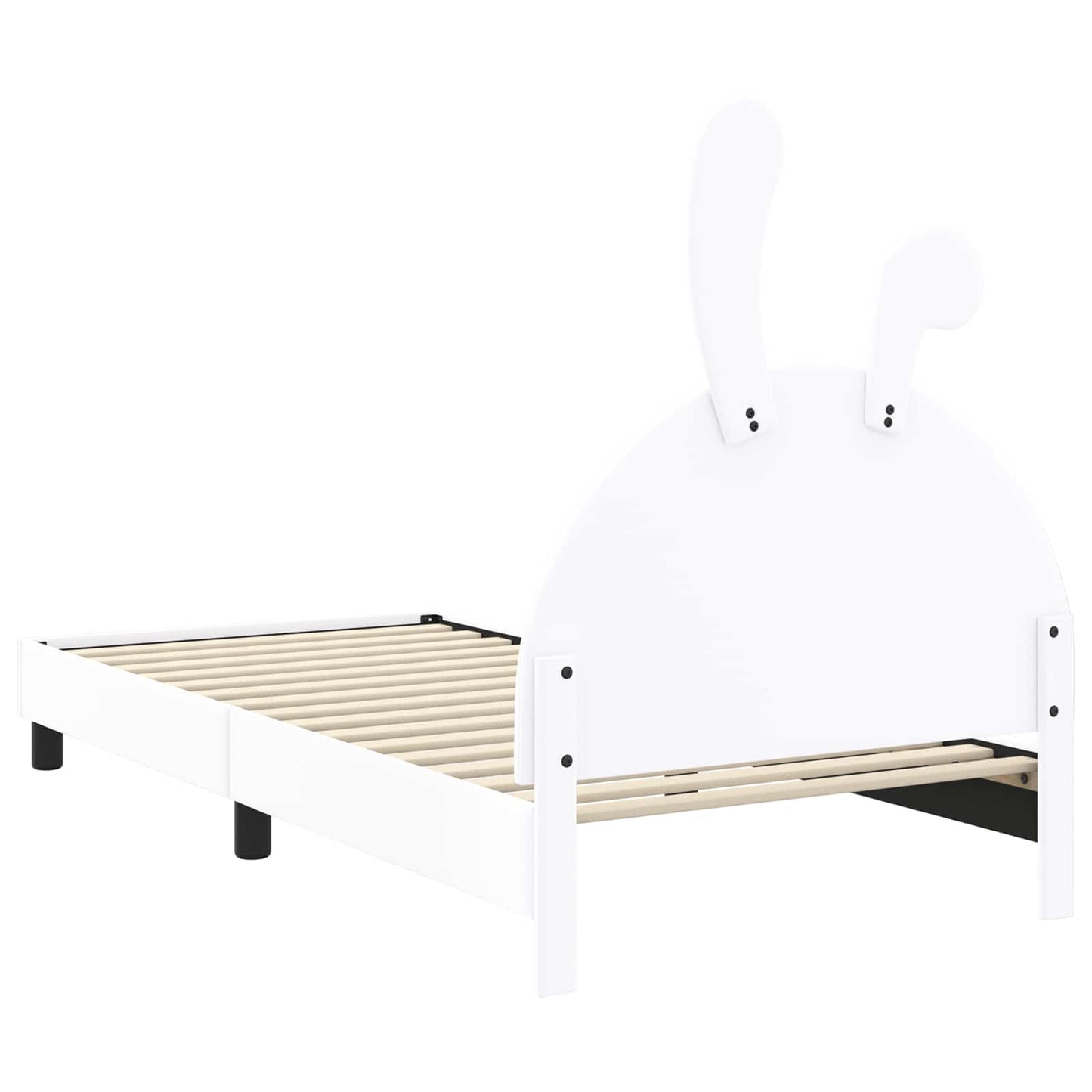 Børnesengestel med hovedgærde Hvid 80 x 200 cm PU