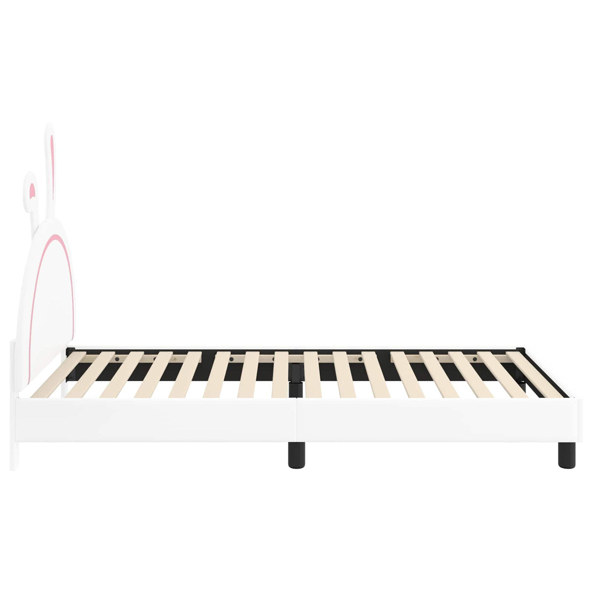 Børnesengestel med hovedgærde Hvid 80 x 200 cm PU
