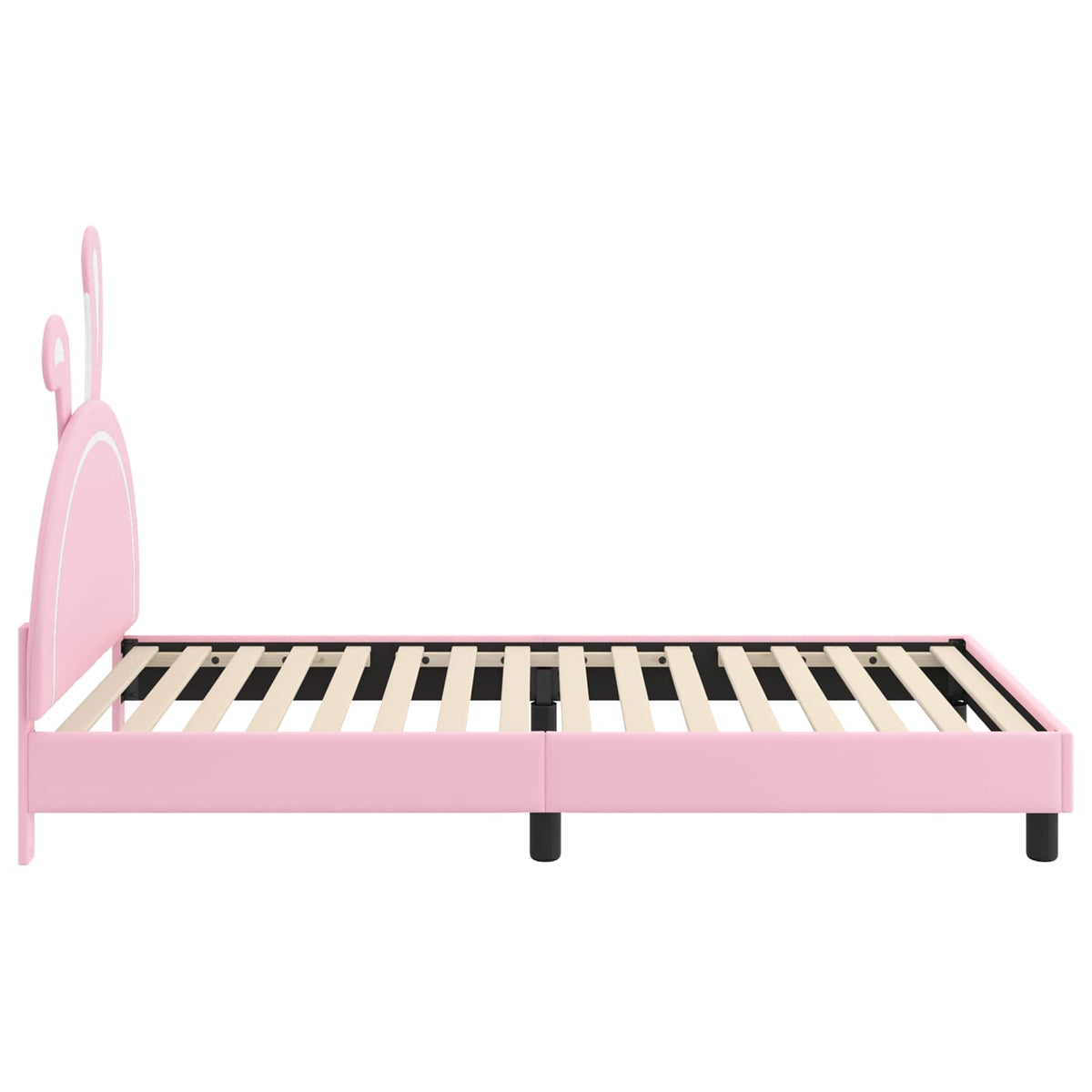 Børnesengestel med hovedgærde Lyserød 90 x 190 cm PU