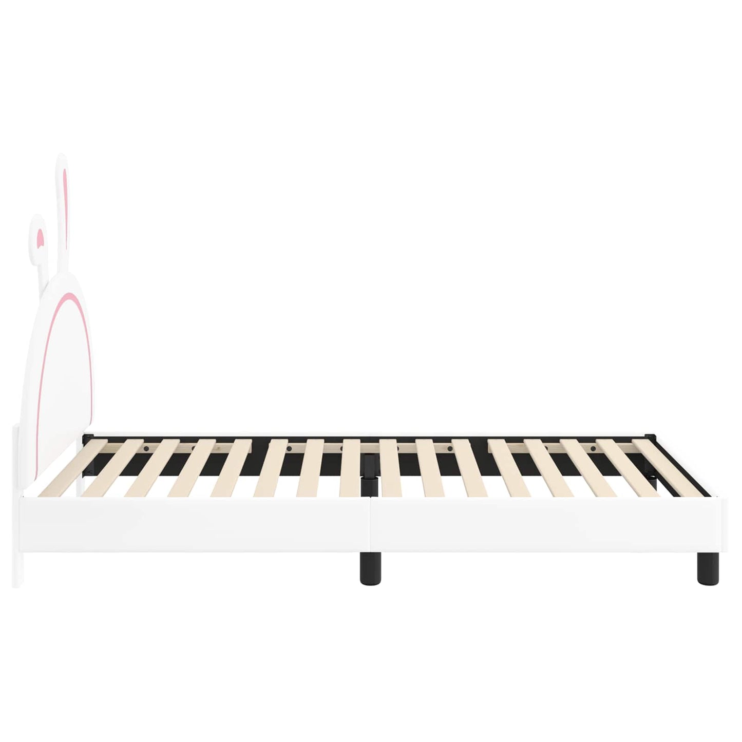 Børnesengestel med hovedgærde Hvid 90 x 200 cm PU