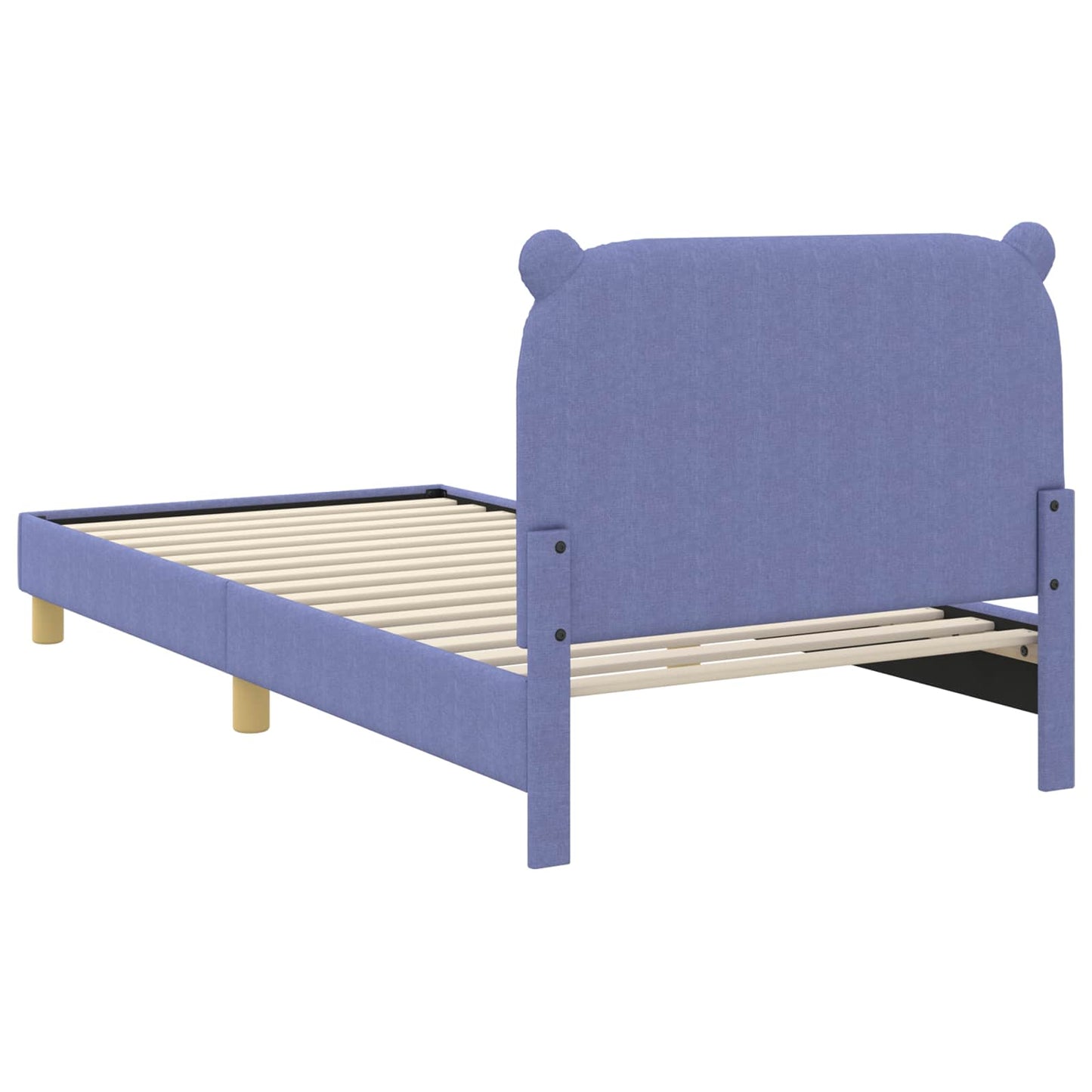 Børnesengestel med hovedgærde Jeans blå 90 x 200 cm Stof