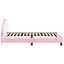 Børnesengestel med hovedgærde Lyserød 90 x 200 cm PU