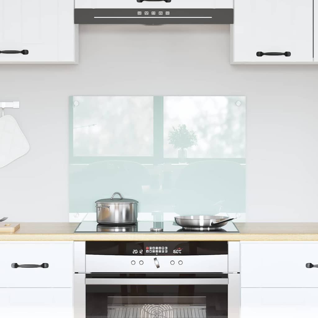 Køkkenbacksplash Mælk 70 x 50 cm hærdet glas