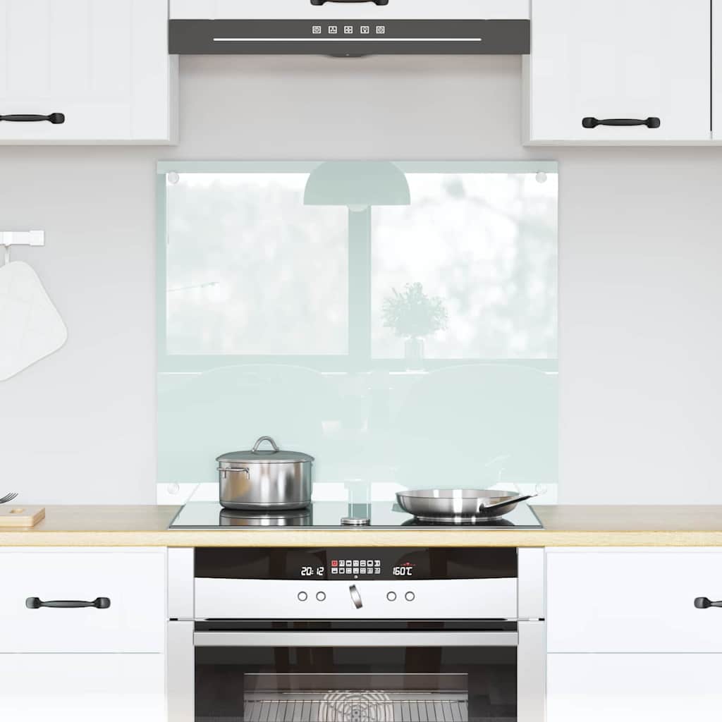 Køkkenbacksplash Mælk 70 x 60 cm hærdet glas