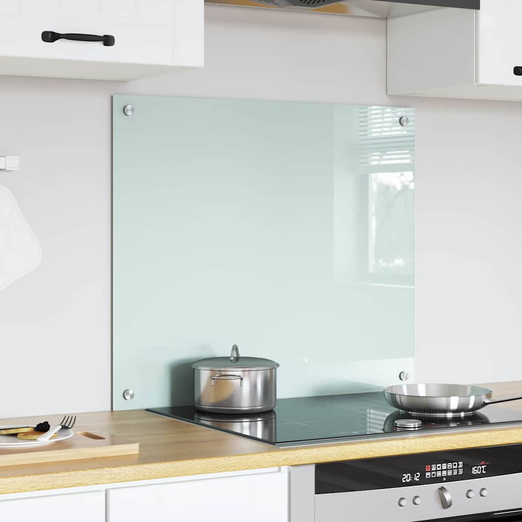 Køkkenbacksplash Mælk 70 x 60 cm hærdet glas