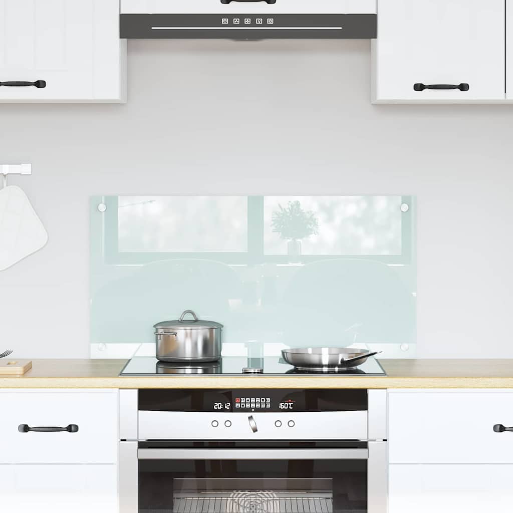Køkkenbacksplash Mælk 80 x 40 cm hærdet glas