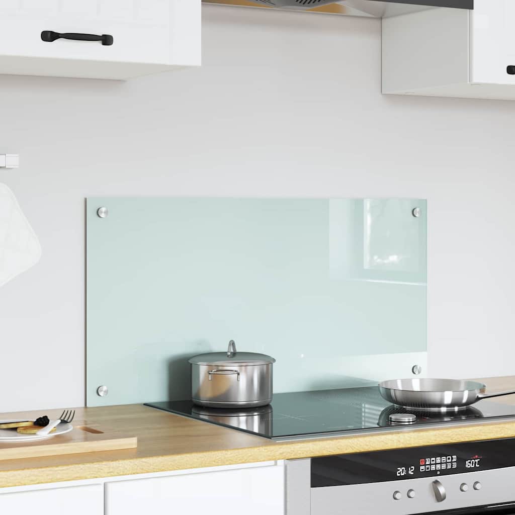 Køkkenbacksplash Mælk 80 x 40 cm hærdet glas