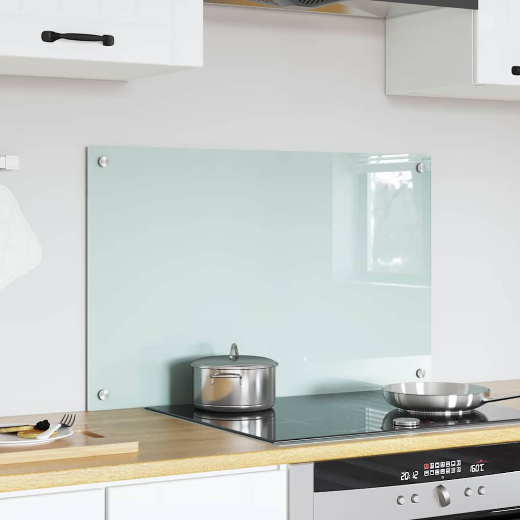 Køkkenbacksplash Mælk 80 x 50 cm hærdet glas