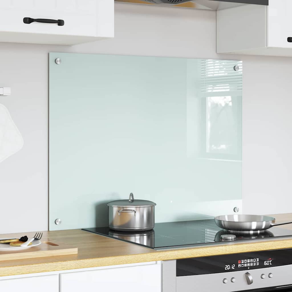 Køkkenbacksplash Mælk 80 x 60 cm hærdet glas