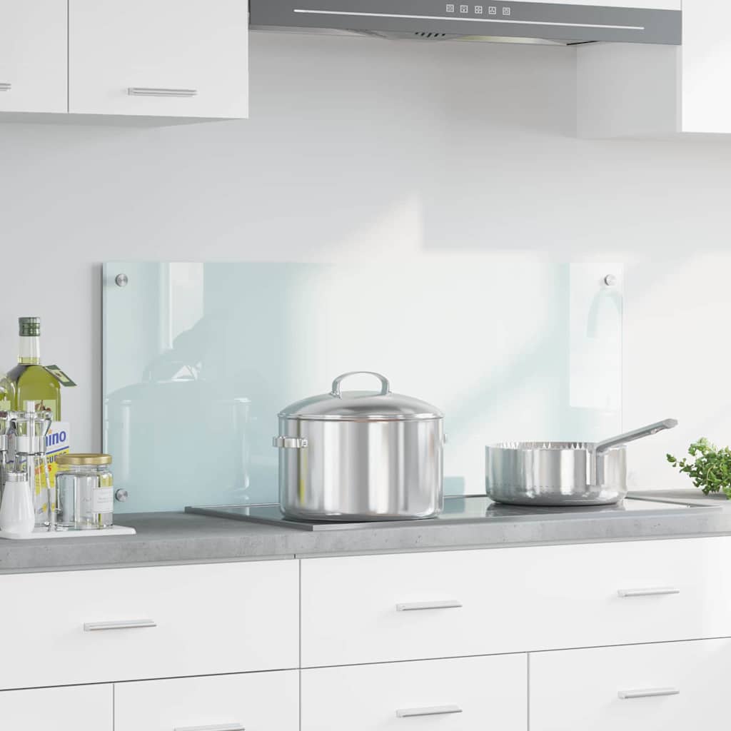 Køkkenbacksplash Mælk 100 x 40 cm hærdet glas