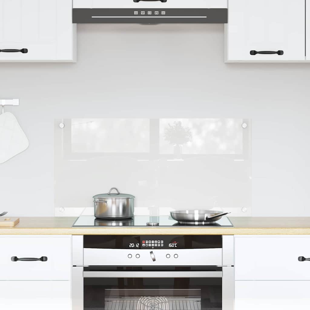 Køkkenbacksplash Transparent 80 x 40 cm hærdet glas
