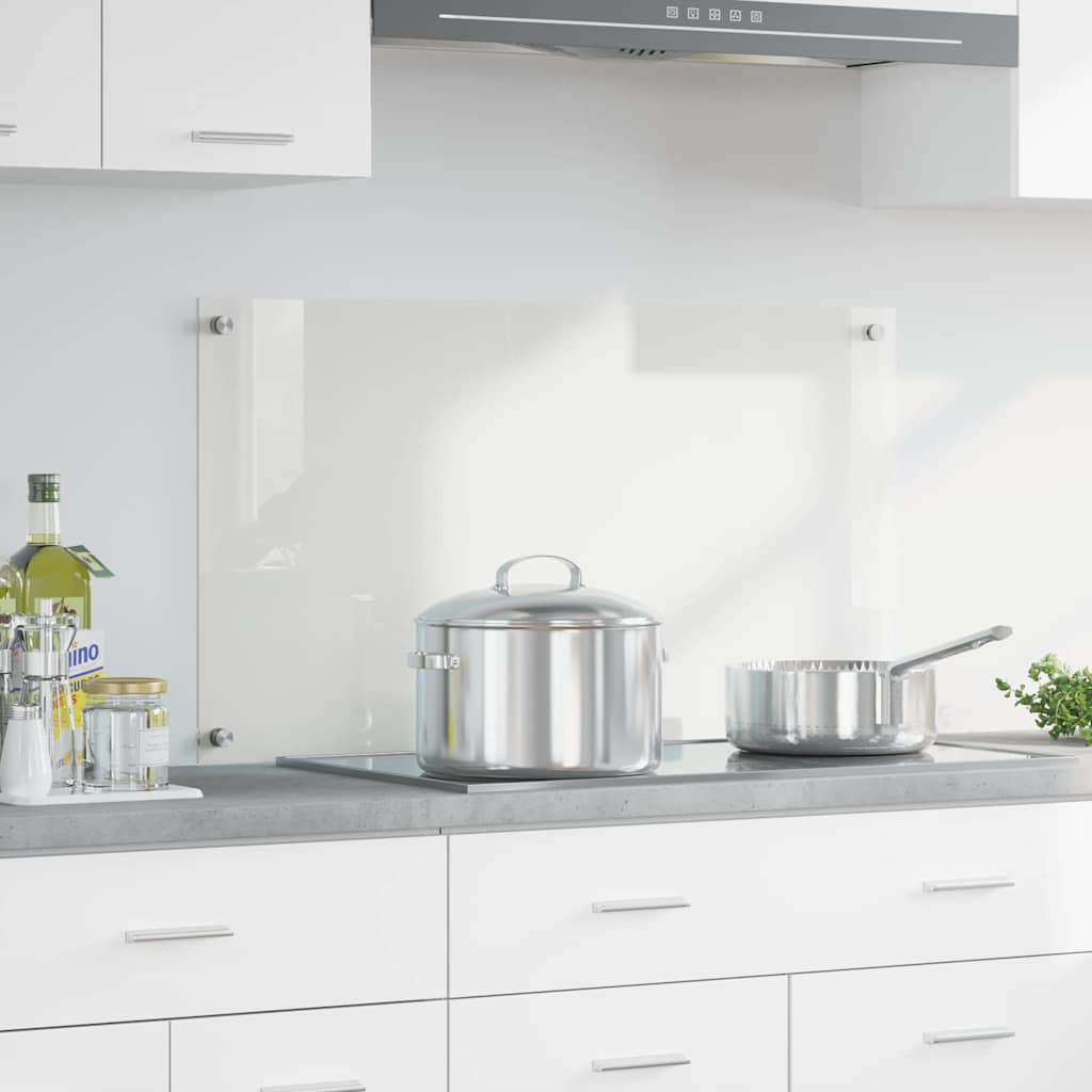 Køkkenbacksplash Transparent 90 x 50 cm hærdet glas