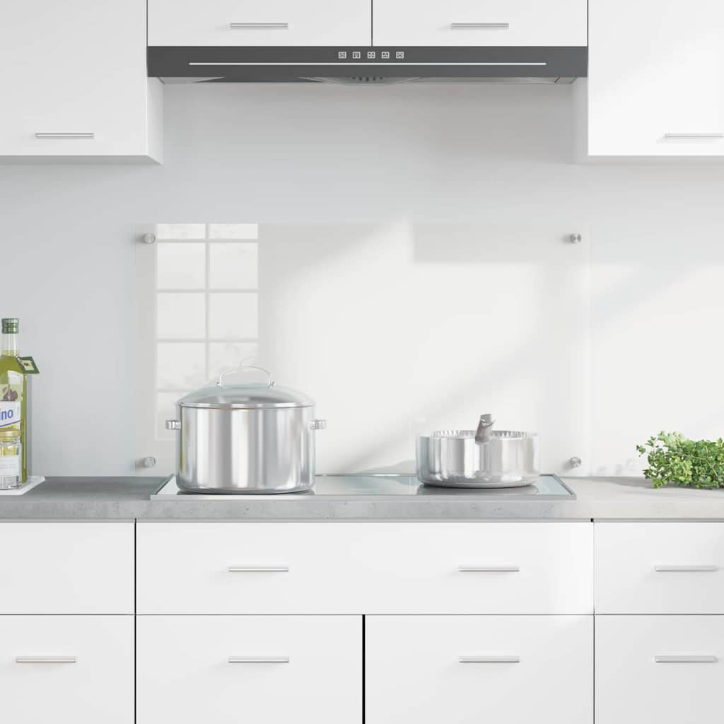 Køkkenbacksplash Transparent 90 x 50 cm hærdet glas