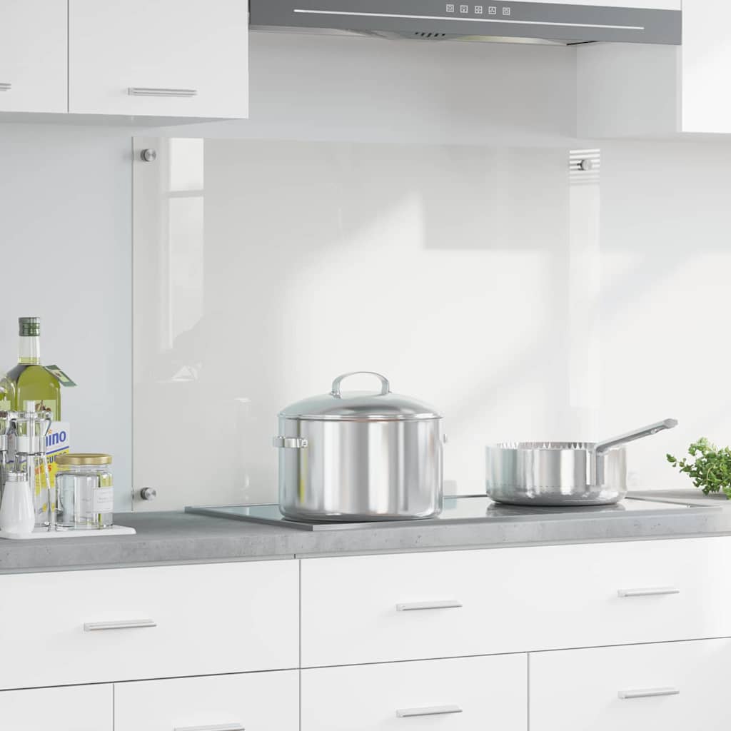 Køkkenbacksplash Transparent 90 x 60 cm hærdet glas