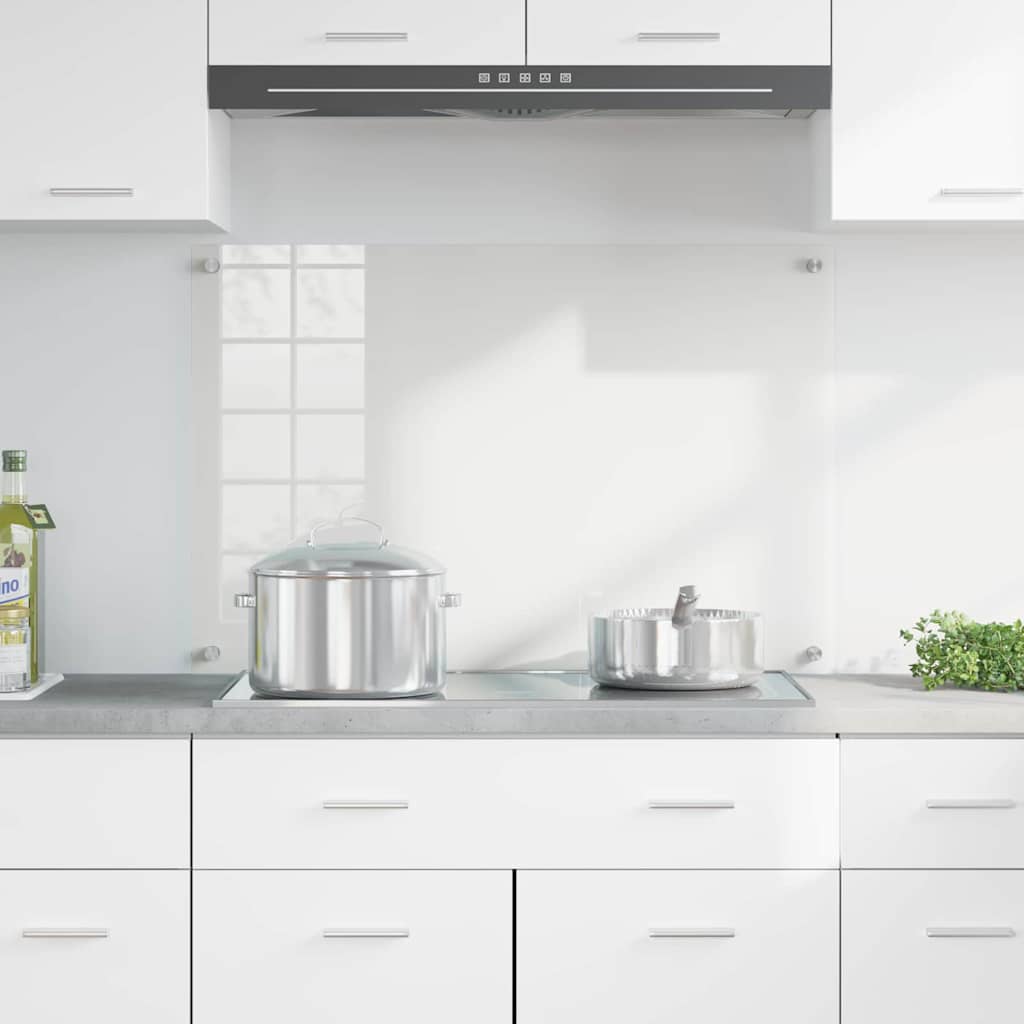 Køkkenbacksplash Transparent 90 x 60 cm hærdet glas
