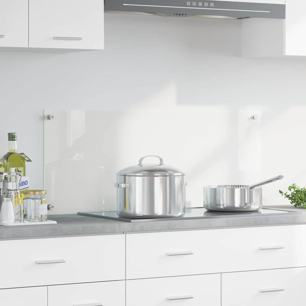 Køkkenbacksplash Transparent 100 x 40 cm hærdet glas