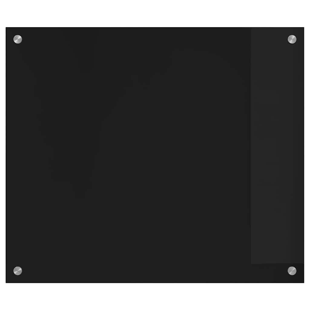 Køkkenbacksplash Sort 70 x 60 cm hærdet glas