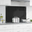 Køkkenbacksplash Sort 90 x 60 cm hærdet glas