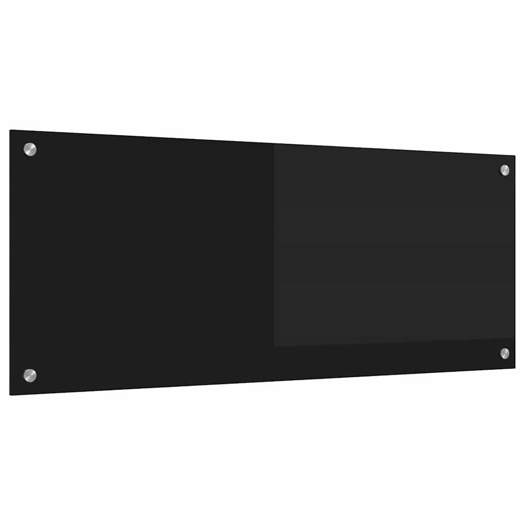 Køkkenbacksplash Sort 100 x 40 cm hærdet glas