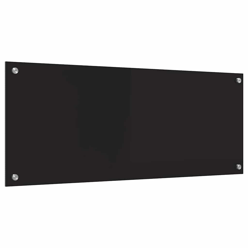 Køkkenbacksplash Sort 100 x 40 cm hærdet glas