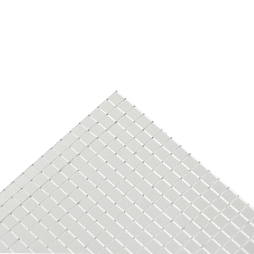 Spejl Mosaik Flise Geometrisk 3 stk. Sølv 30 x 30 cm Glas