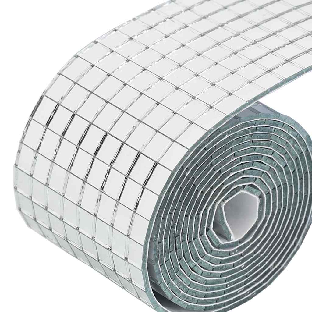 Spejl Mosaik Flise Geometrisk 3 stk. Sølv 100 x 4 cm Glas